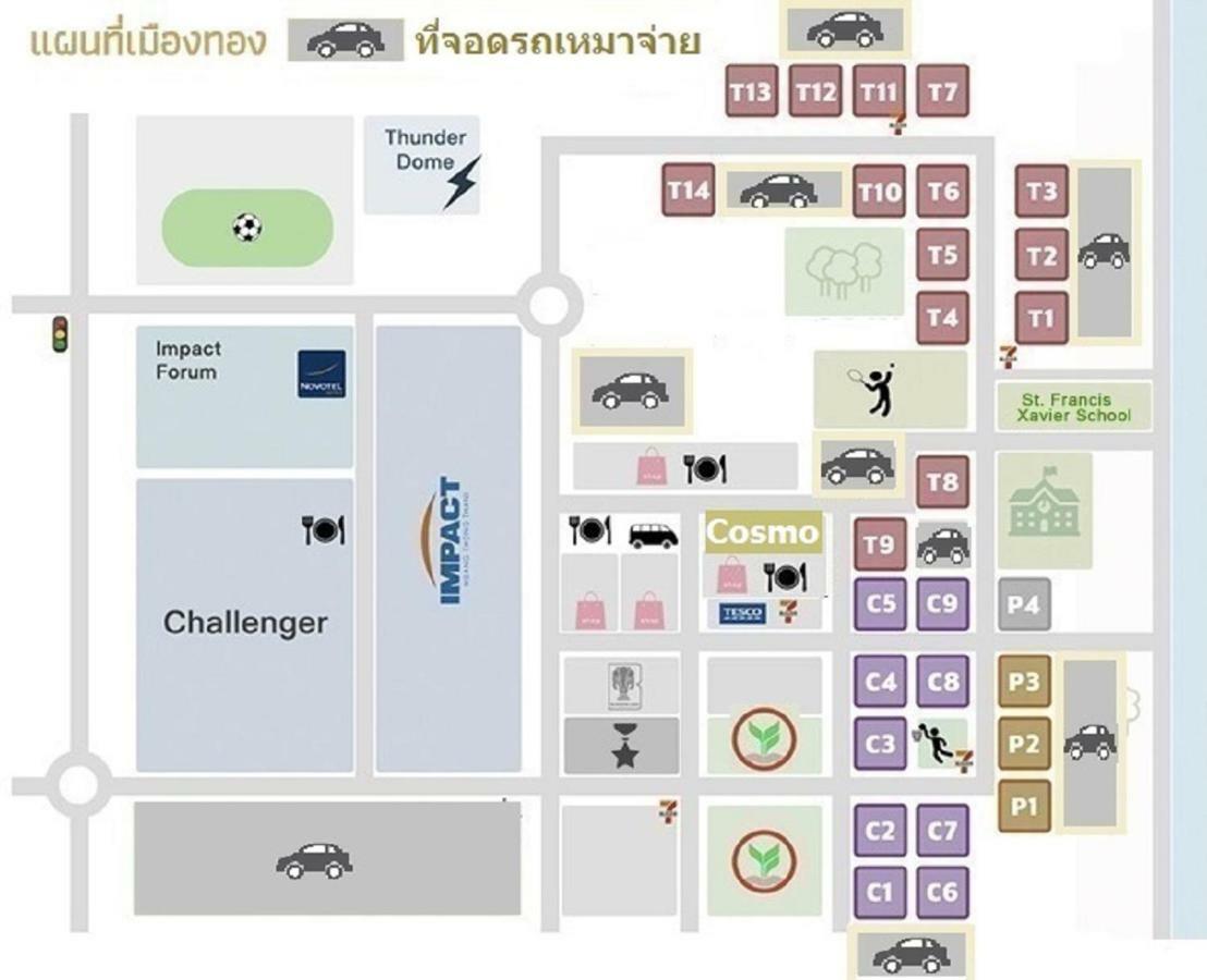 Condo C2 Impact Nonthaburi Eksteriør billede